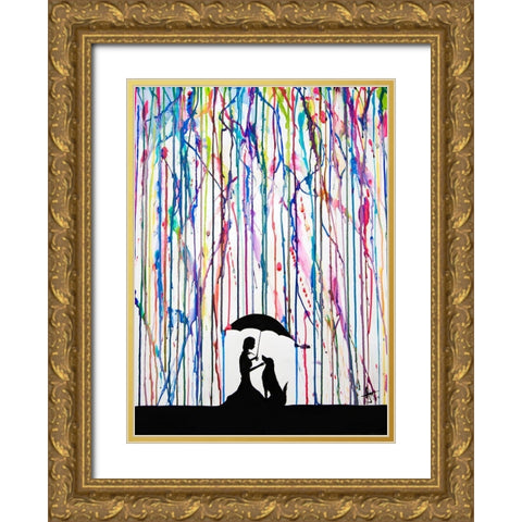 Sempre Gold Ornate Wood Framed Art Print with Double Matting by Allante, Marc