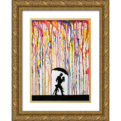 Tempest Gold Ornate Wood Framed Art Print with Double Matting by Allante, Marc