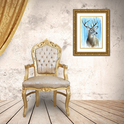Buck Gold Ornate Wood Framed Art Print with Double Matting by Wickstrom, Martin