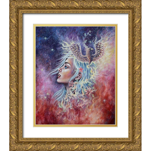 Out of the Ashes Gold Ornate Wood Framed Art Print with Double Matting by Wickstrom, Martin