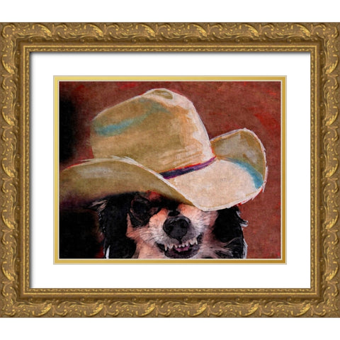 What Chawawa Lookin At Gold Ornate Wood Framed Art Print with Double Matting by Murray Henderson Fine Art