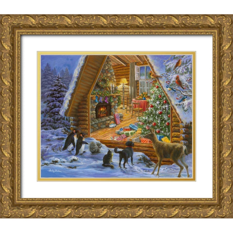 Let’s Get Together Gold Ornate Wood Framed Art Print with Double Matting by Boehme, Nicky