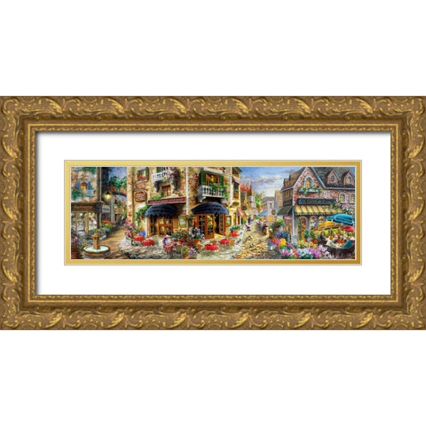 Late Afternoon in Italy Gold Ornate Wood Framed Art Print with Double Matting by Boehme, Nicky