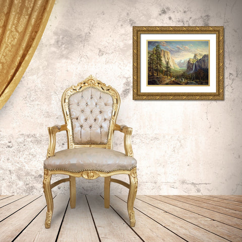 Riding The Range Gold Ornate Wood Framed Art Print with Double Matting by Boehme, Nicky