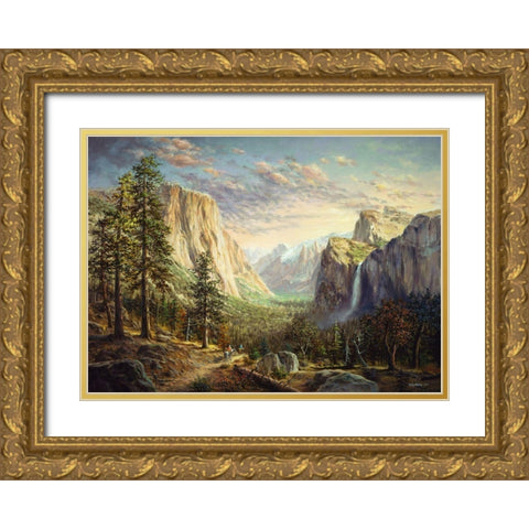 Riding The Range Gold Ornate Wood Framed Art Print with Double Matting by Boehme, Nicky