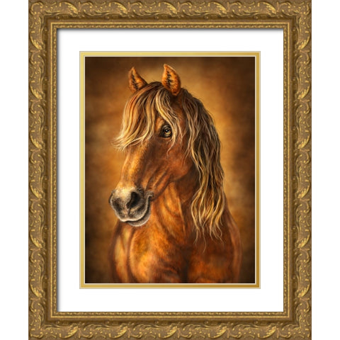 Gold Gold Ornate Wood Framed Art Print with Double Matting by LaMontagne, Patrick