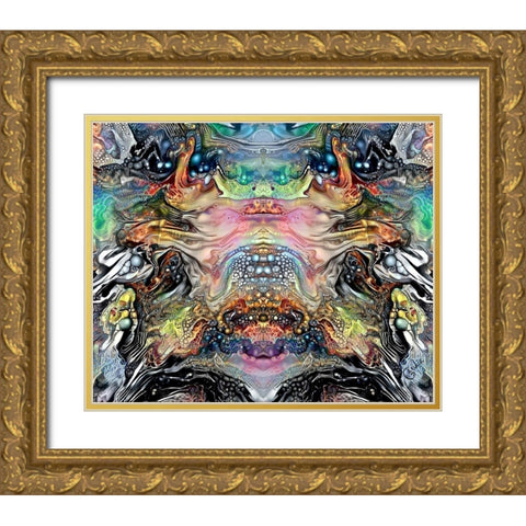 The Minotaurs Lament Gold Ornate Wood Framed Art Print with Double Matting by Gavidia, Pedro
