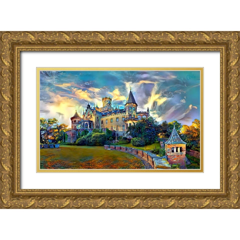 Germany Lower Saxony Marienburg Castle Gold Ornate Wood Framed Art Print with Double Matting by Gavidia, Pedro