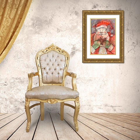 Cookie Break Gold Ornate Wood Framed Art Print with Double Matting by Randy Noble Fine Art