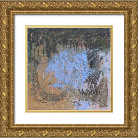 Covered Form Gold Ornate Wood Framed Art Print with Double Matting by Randy Noble Fine Art