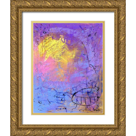 Shared Ladder Gold Ornate Wood Framed Art Print with Double Matting by Randy Noble Fine Art