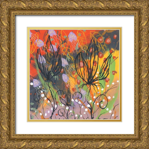 Natures Spice Gold Ornate Wood Framed Art Print with Double Matting by Randy Noble Fine Art