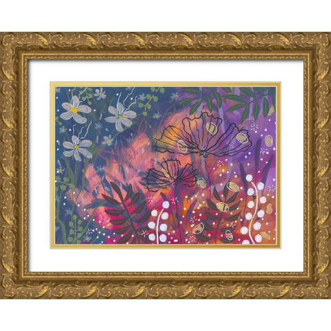 My Gardens Beauty Gold Ornate Wood Framed Art Print with Double Matting by Randy Noble Fine Art
