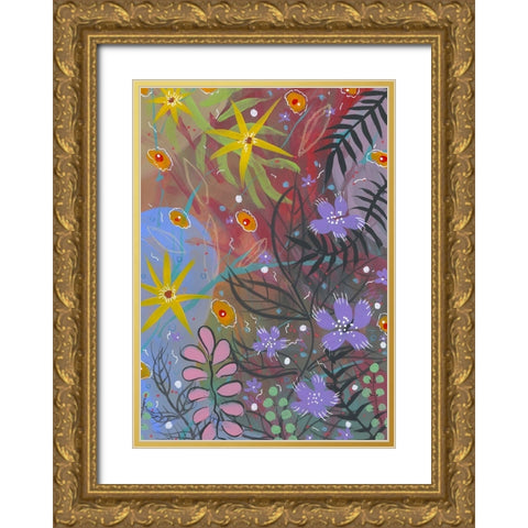 Erratic Beauty Gold Ornate Wood Framed Art Print with Double Matting by Randy Noble Fine Art