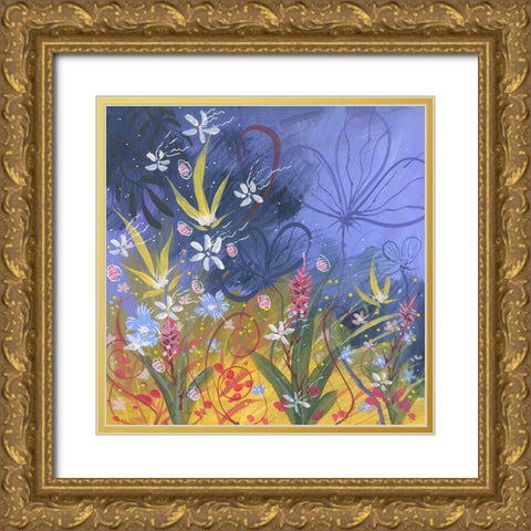 Splash Of Color Gold Ornate Wood Framed Art Print with Double Matting by Randy Noble Fine Art
