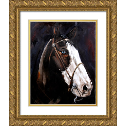Bold Faced Gold Ornate Wood Framed Art Print with Double Matting by Gould, Renee