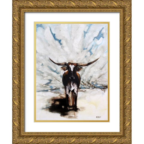 Dorthy Gold Ornate Wood Framed Art Print with Double Matting by Gould, Renee