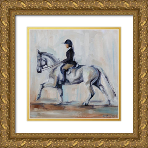 Hunter Grey Gold Ornate Wood Framed Art Print with Double Matting by Gould, Renee