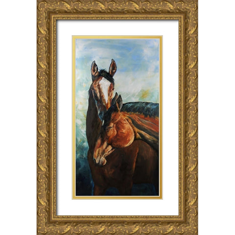 My Best Friend Gold Ornate Wood Framed Art Print with Double Matting by Gould, Renee