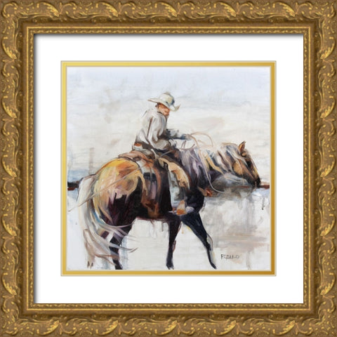 Roped Gold Ornate Wood Framed Art Print with Double Matting by Gould, Renee