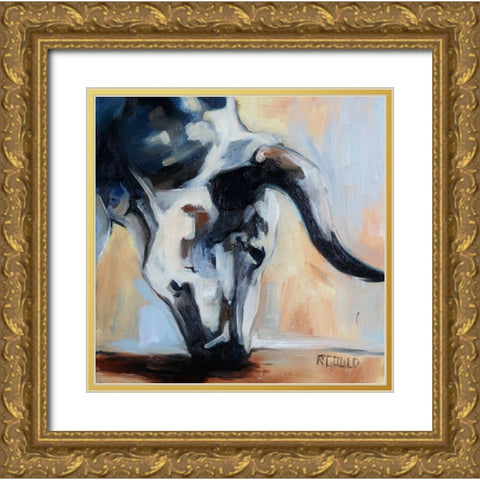 Grazing Gold Ornate Wood Framed Art Print with Double Matting by Gould, Renee