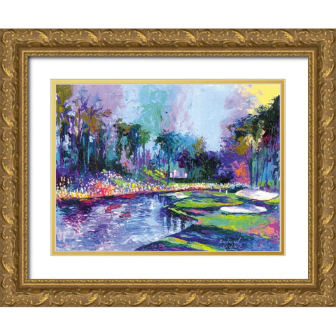 Golf Hole Gold Ornate Wood Framed Art Print with Double Matting by Wallich, Richard