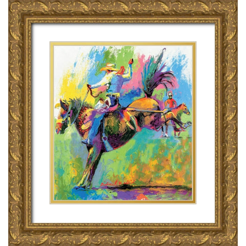Frontier Days Gold Ornate Wood Framed Art Print with Double Matting by Wallich, Richard
