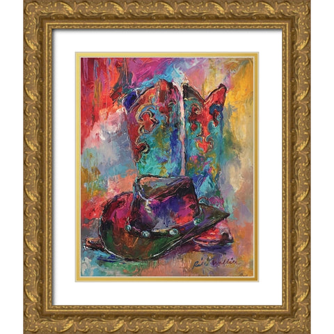 Art Boots Gold Ornate Wood Framed Art Print with Double Matting by Wallich, Richard