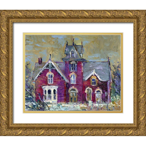 Purple House Gold Ornate Wood Framed Art Print with Double Matting by Wallich, Richard