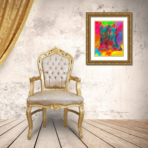 Boots Gold Ornate Wood Framed Art Print with Double Matting by Wallich, Richard