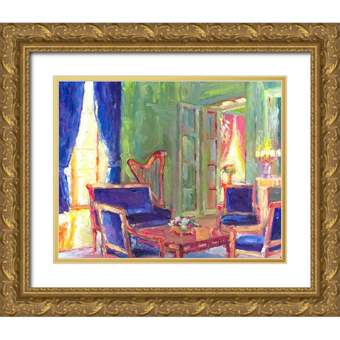 Salon Gold Ornate Wood Framed Art Print with Double Matting by Wallich, Richard