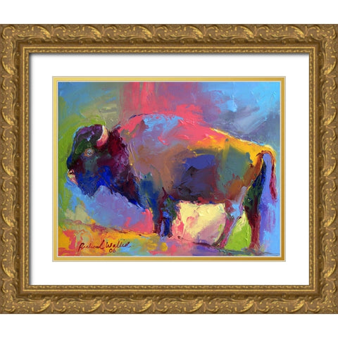Buffalo Gold Ornate Wood Framed Art Print with Double Matting by Wallich, Richard