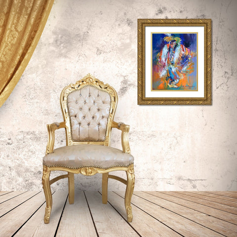 Po Gold Ornate Wood Framed Art Print with Double Matting by Wallich, Richard