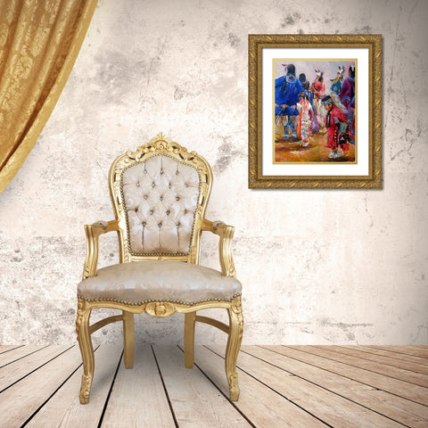 War Gold Ornate Wood Framed Art Print with Double Matting by Wallich, Richard
