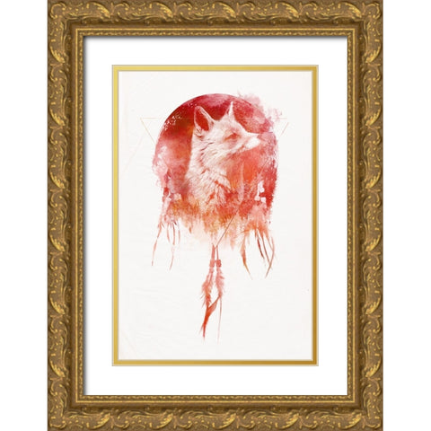 Mars Gold Ornate Wood Framed Art Print with Double Matting by Farkas, Robert