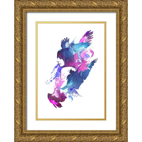 Bloody Fight Gold Ornate Wood Framed Art Print with Double Matting by Farkas, Robert