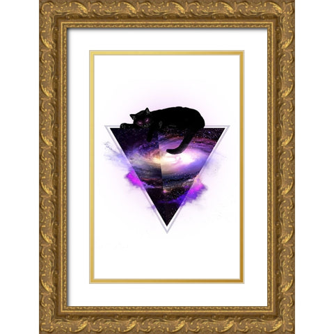 King Of The Known Universe Alpha Gold Ornate Wood Framed Art Print with Double Matting by Farkas, Robert