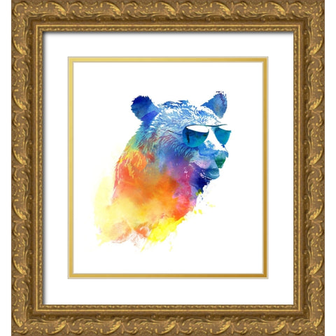 Sunny Bear 2 Gold Ornate Wood Framed Art Print with Double Matting by Farkas, Robert