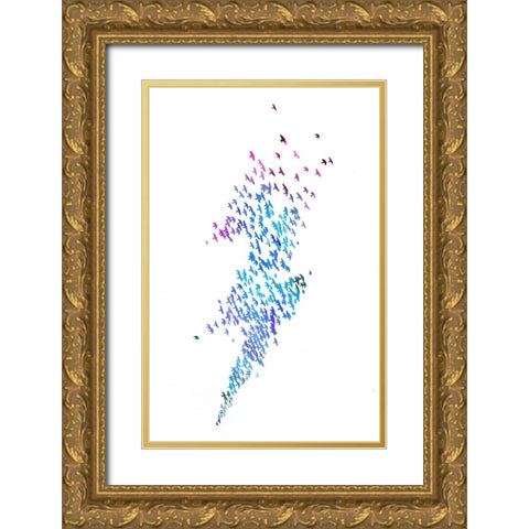 Thunderbirds Gold Ornate Wood Framed Art Print with Double Matting by Farkas, Robert