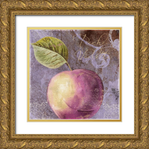 Violette III Gold Ornate Wood Framed Art Print with Double Matting by Sasha