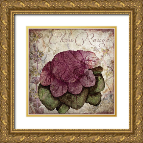 Legumes Francais IV Gold Ornate Wood Framed Art Print with Double Matting by Sasha