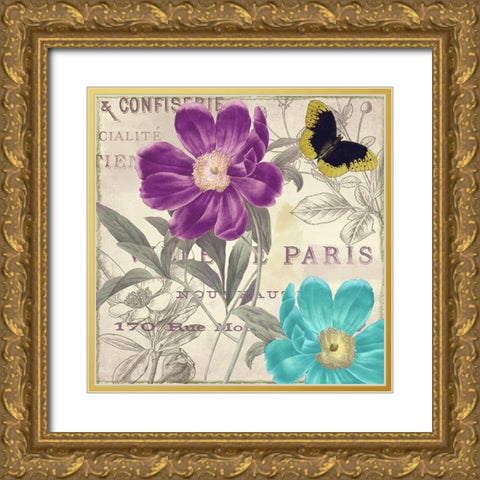 Petals of Paris II Gold Ornate Wood Framed Art Print with Double Matting by Sasha