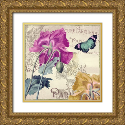 Petals of Paris III Gold Ornate Wood Framed Art Print with Double Matting by Sasha