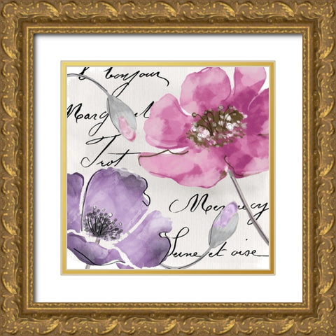 Fleurs de France I Gold Ornate Wood Framed Art Print with Double Matting by Sasha