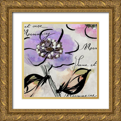 Dogwood II Gold Ornate Wood Framed Art Print with Double Matting by Sasha