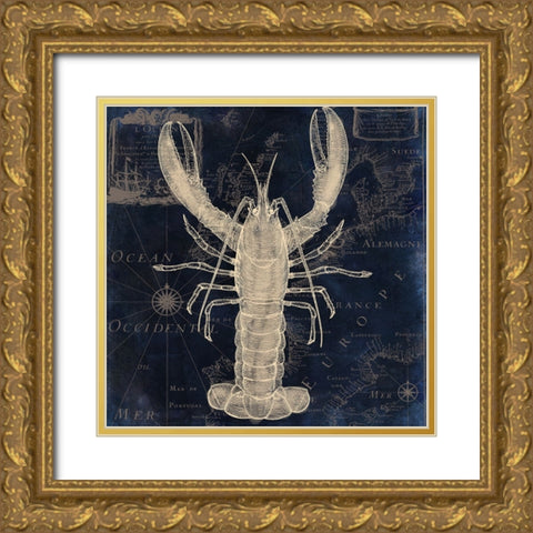 Maritime Blues II Gold Ornate Wood Framed Art Print with Double Matting by Sasha