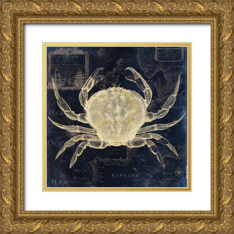 Maritime Blues III Gold Ornate Wood Framed Art Print with Double Matting by Sasha