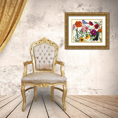 Printemps I Gold Ornate Wood Framed Art Print with Double Matting by Sasha