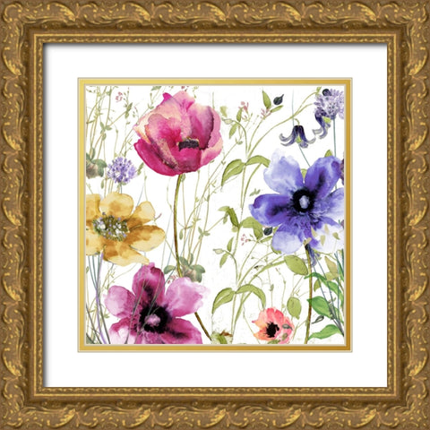 Summer Diary I Gold Ornate Wood Framed Art Print with Double Matting by Sasha