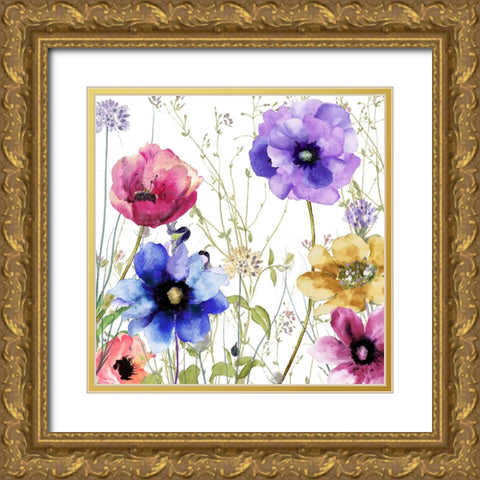 Summer Diary II Gold Ornate Wood Framed Art Print with Double Matting by Sasha